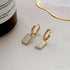 18k Gold Plated Sterling Silver Mother of the Pearl Hoop